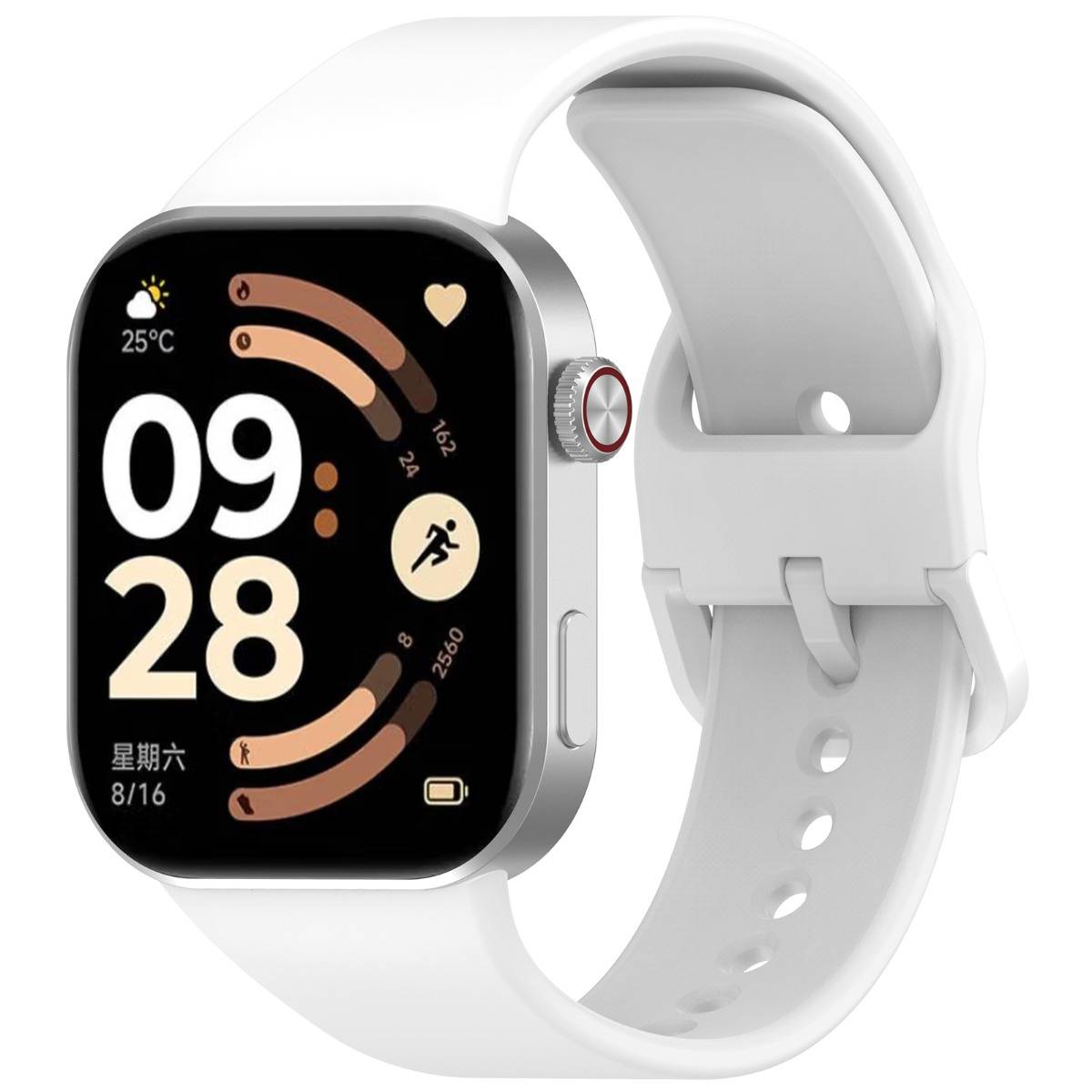 Flüssiges Silikon Ersatzarmband kompatibel mit Redmi Watch 6 - Verschiedene Farben verfügbar Grey