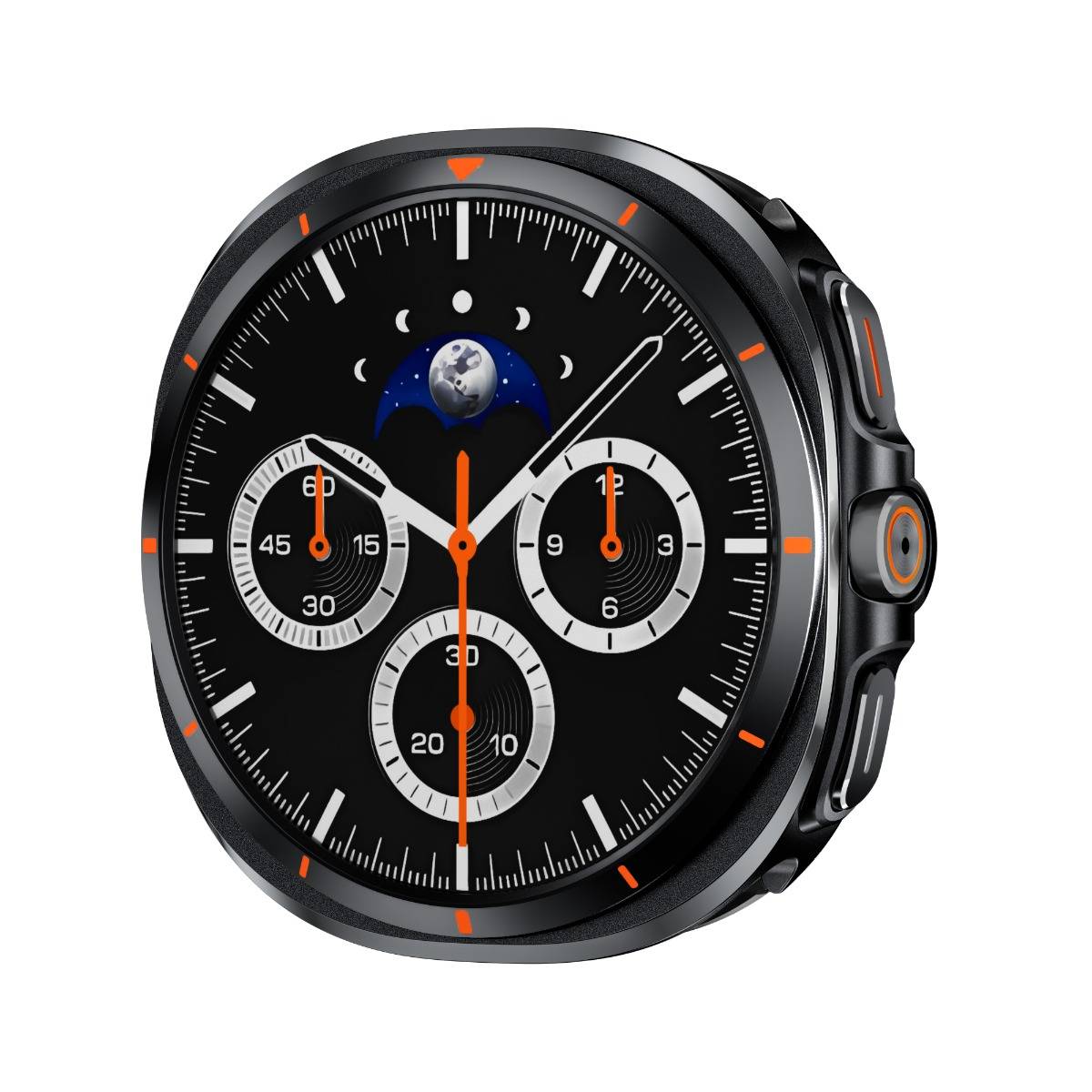 Schutzhülle aus Zinklegierung, kompatibel mit Samsung Galaxy Watch 8 (40mm) Black Orange