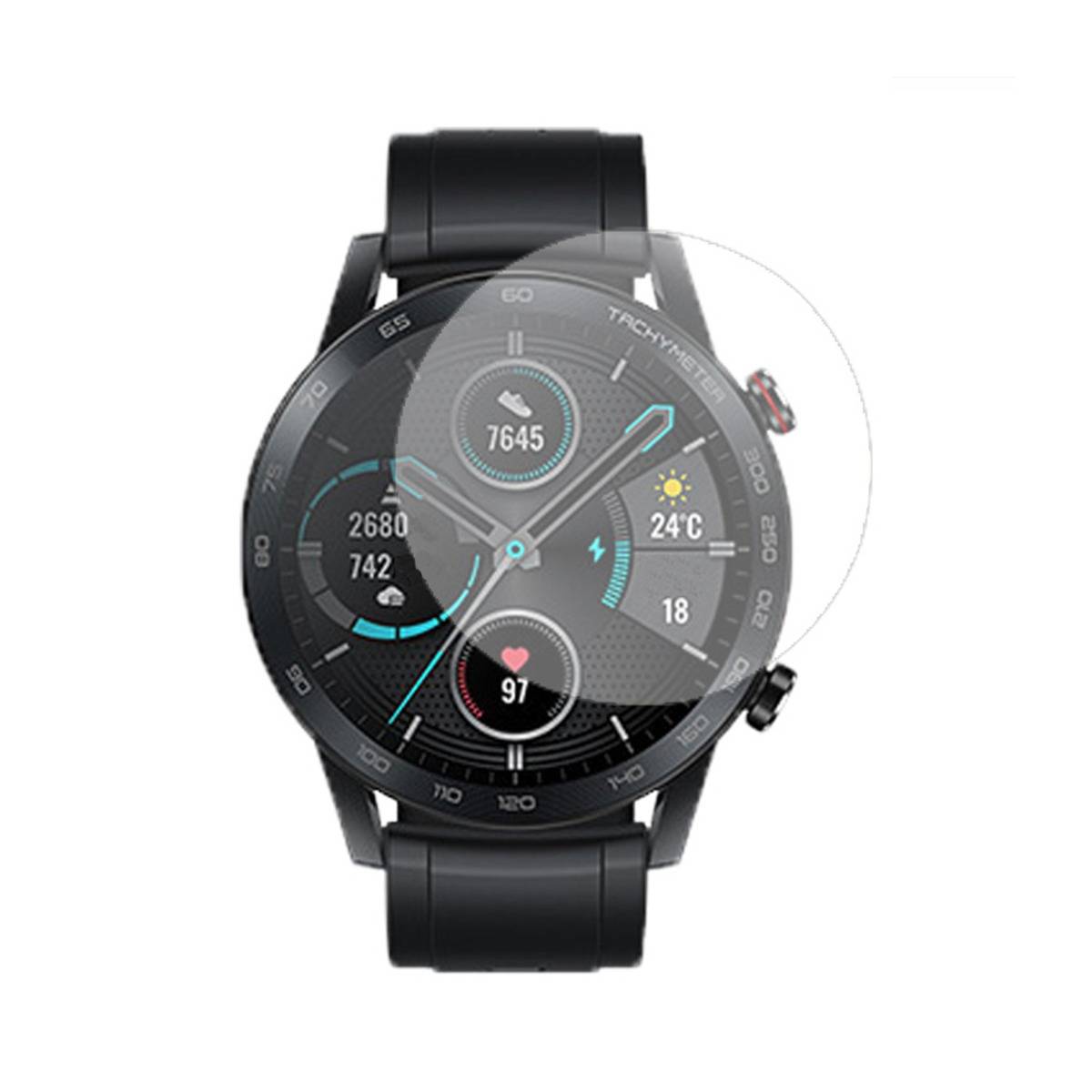 35mm Runde High Alumina Displayschutzfolie aus gehärtetem Glas für Smartwatches (2er-Pack)