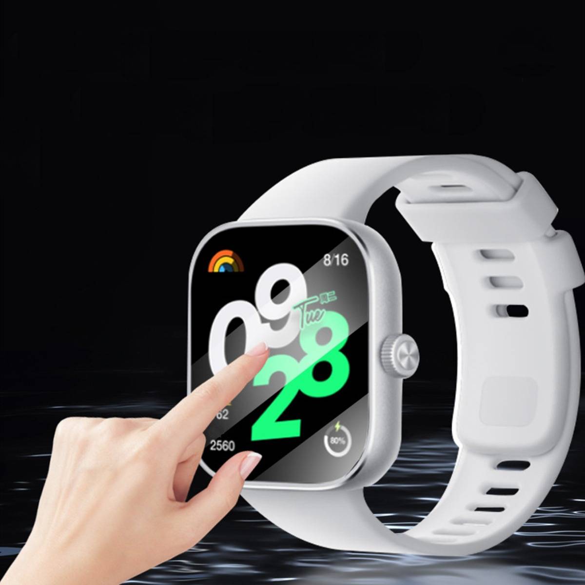 PMMA Composite Heißbiege-Displayschutzfolie kompatibel mit Apple Watch SE3 44mm (2er-Pack)