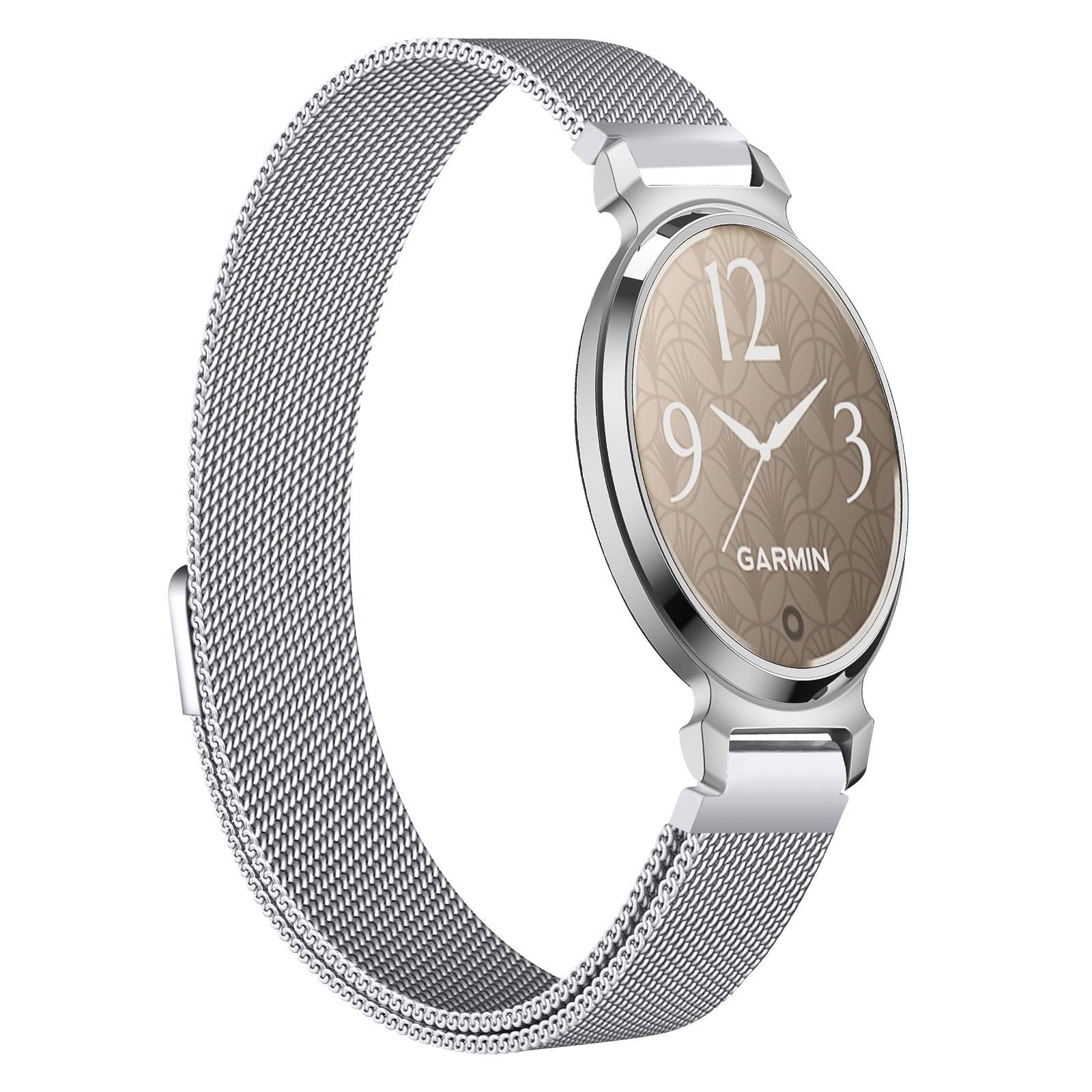 Milanese Edelstahl Uhrenarmband kompatibel mit Garmin Lily 2 - Mehrere Farben Silver