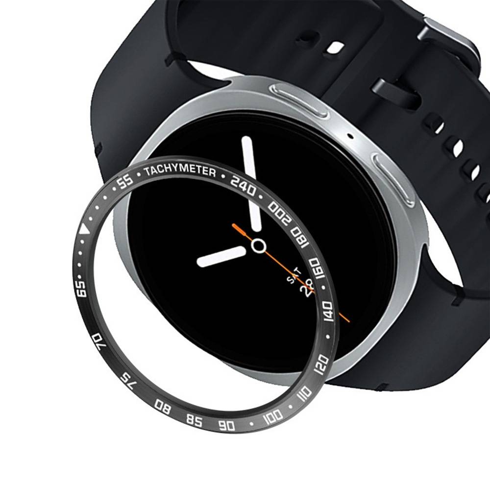 Edelstahl-Lünettenring kompatibel mit Samsung Galaxy Watch8 44mm – Stilvoller Schutz White+Black