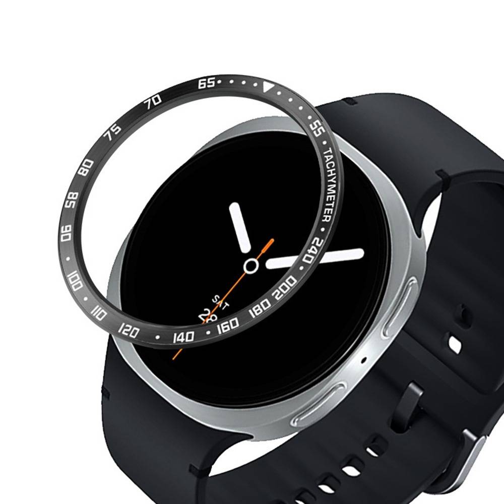 Edelstahl-Lünettenring kompatibel mit Samsung Galaxy Watch8 44mm – Stilvoller Schutz White+Black