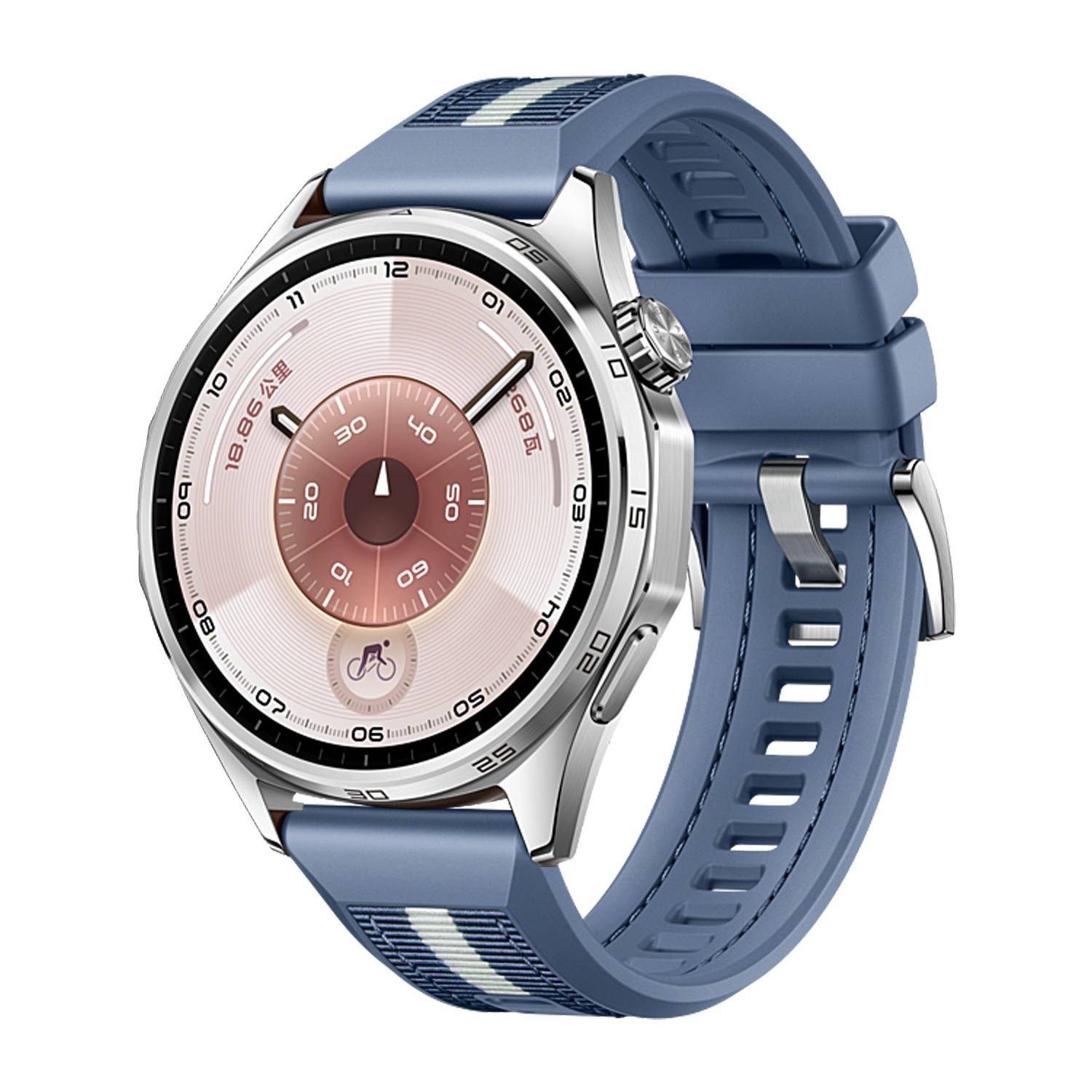 GT6 46mm Gewebtes Silikon-Uhrenarmband - Kompatibel mit Huawei Watch Serie Blue