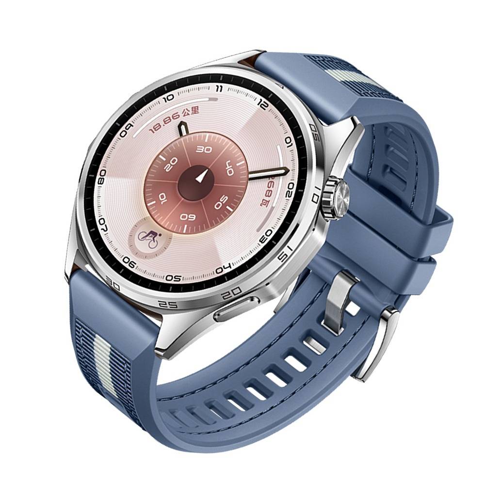 GT6 46mm Gewebtes Silikon-Uhrenarmband - Kompatibel mit Huawei Watch Serie Blue