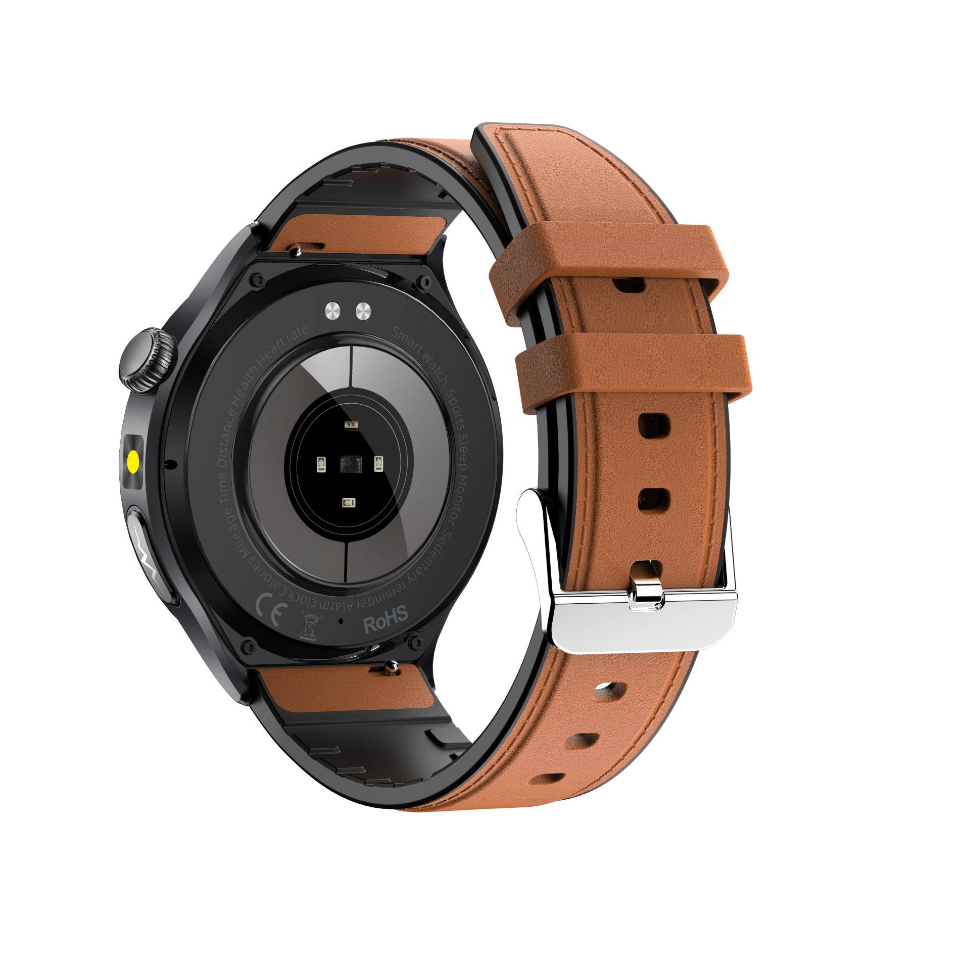 IP68 Wasserdichte Smartwatch mit EKG, Herzfrequenz- und Blutsauerstoffüberwachung Brown