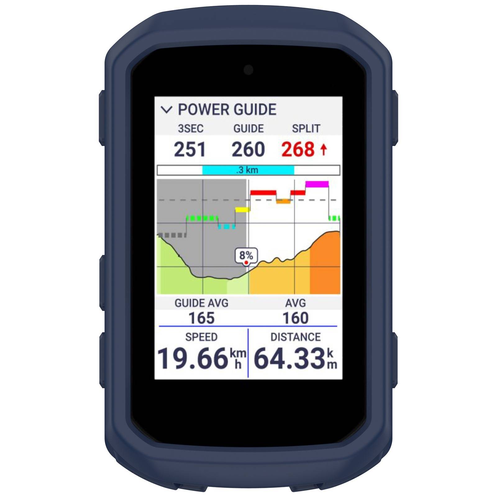Mitternachtsblaue Silikon-Schutzhülle kompatibel mit Garmin Edge 850 & Edge 550