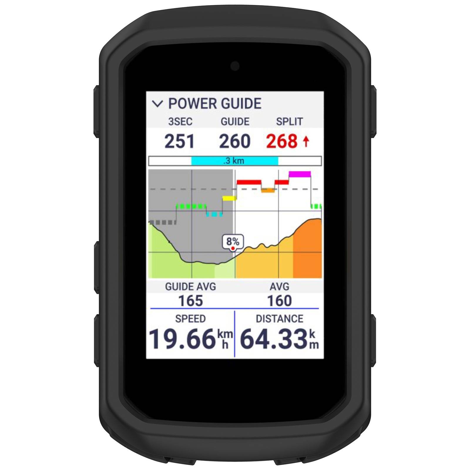 Silikon Schutzhülle Kompatibel mit Garmin Edge 850 & Edge 550 - Schwarz