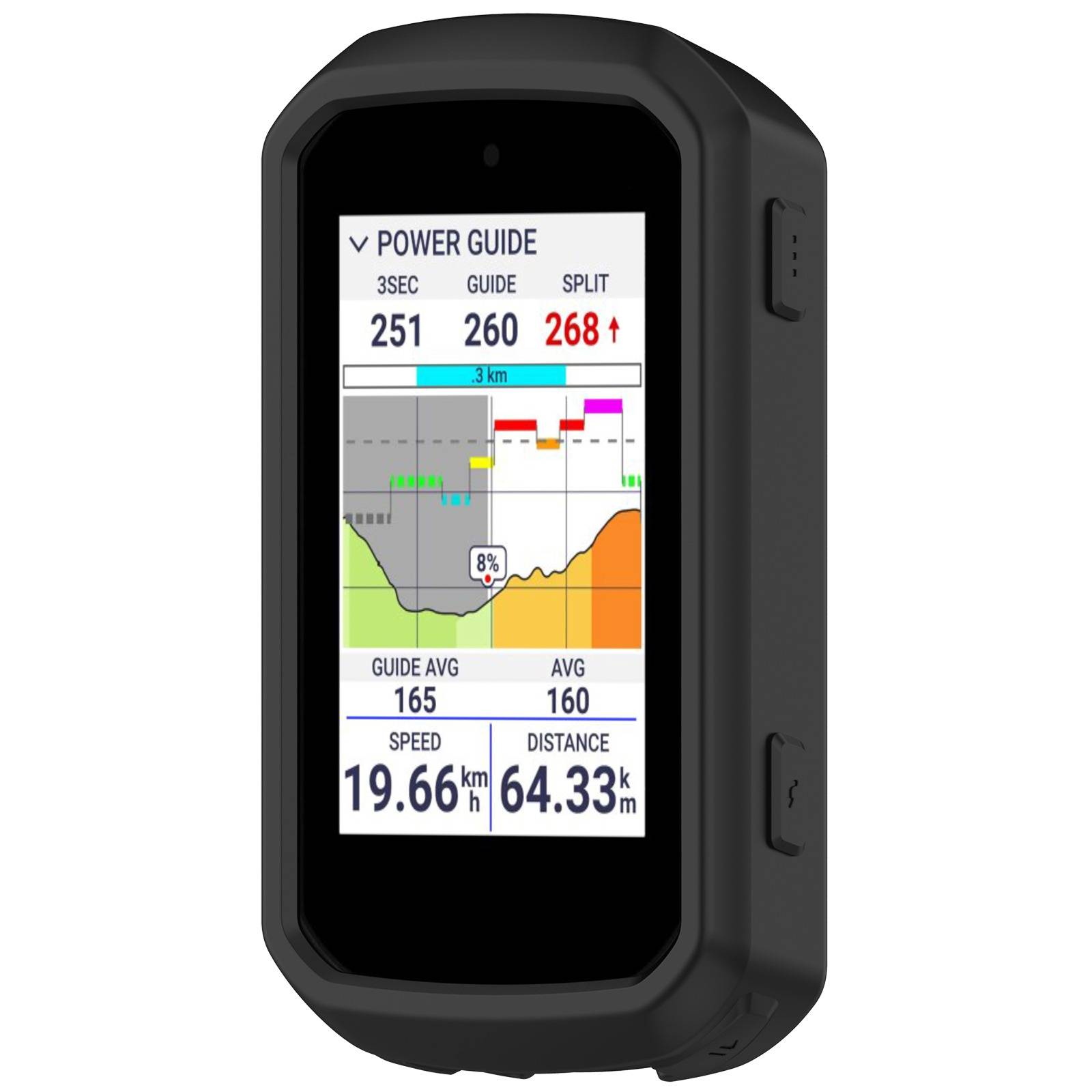 Silikon Schutzhülle Kompatibel mit Garmin Edge 850 & Edge 550 - Schwarz