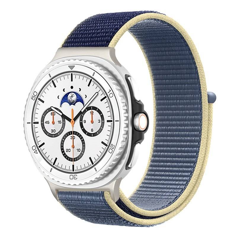 Nylon Klettband kompatibel mit Samsung Watch 8/8 Classic Blue