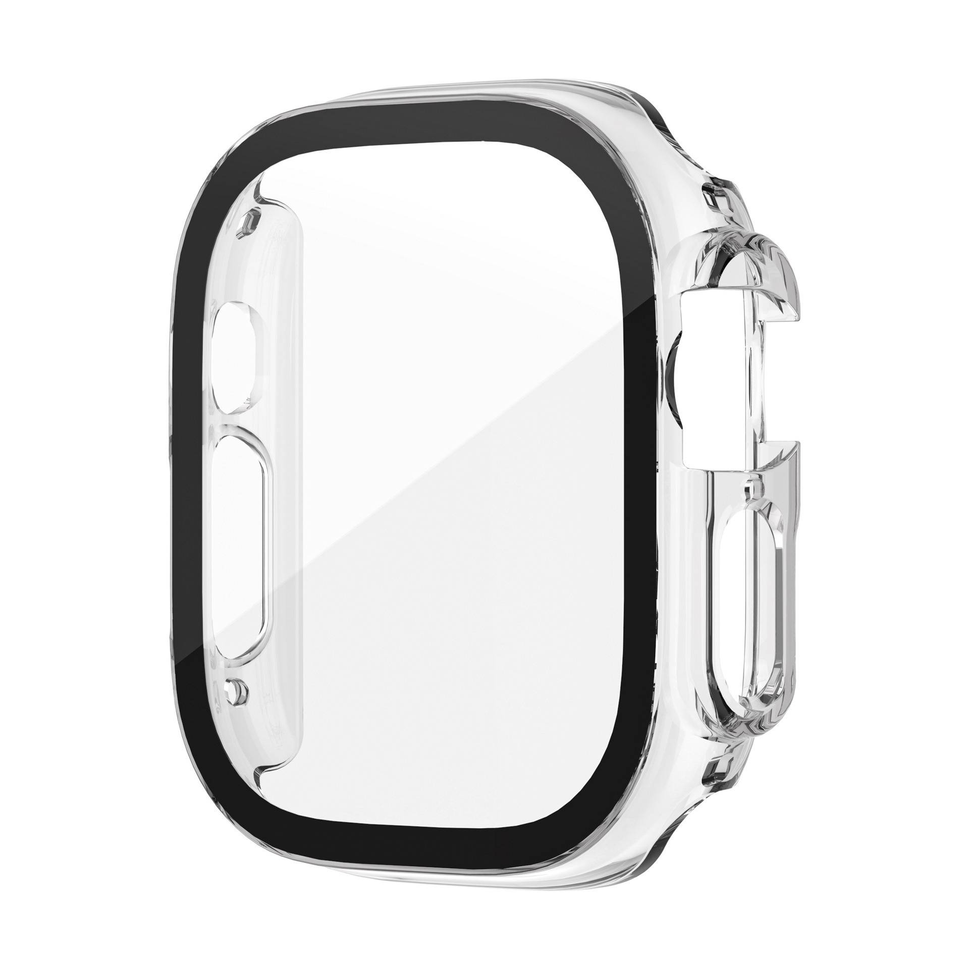 Klare PC & Panzerglas Schutzhülle kompatibel mit Apple Watch 4/5/6 40mm