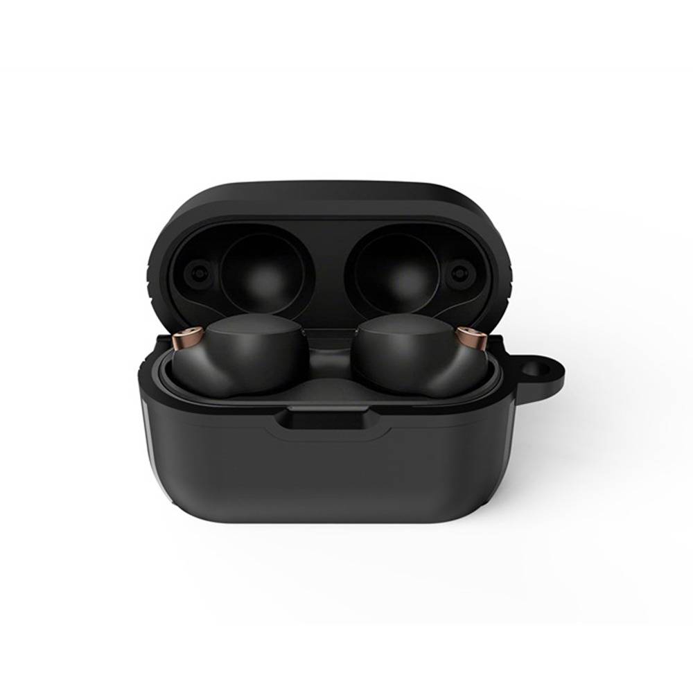 TPU-Schutzhülle kompatibel mit Sony WF-1000XM4 Kabellosen Bluetooth-Ohrhörern – Stoßfest, Staubdicht Black