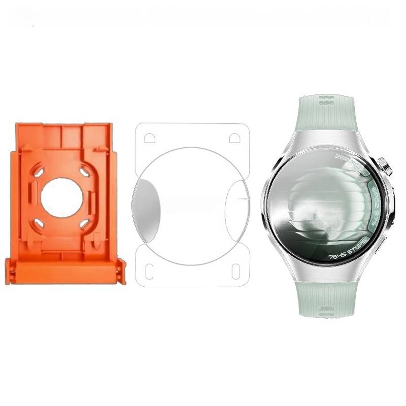 Displayschutzfolie für Huawei Watch 5 46mm (2 Stück) - Hydrogel, klar, mit einfachem Anbringungsrahmen