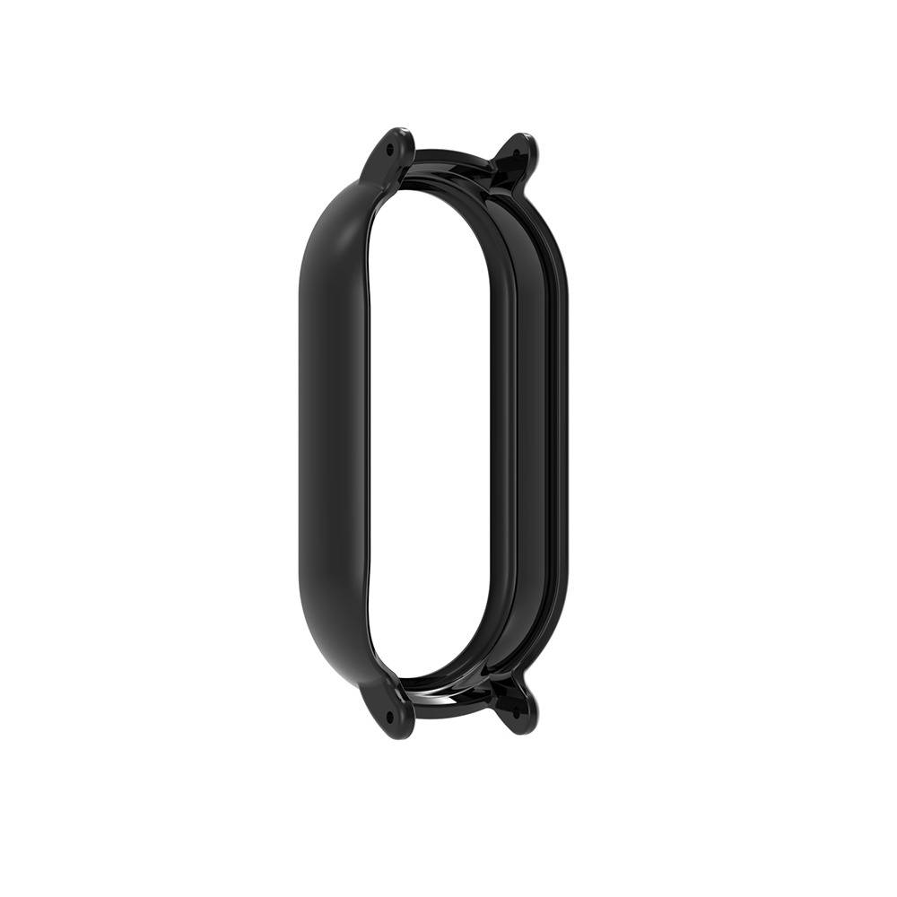Schwarzes PC-Gehäuse kompatibel mit Xiaomi Mi Band 10/10 NFC – Schutz vor Stößen und Staub