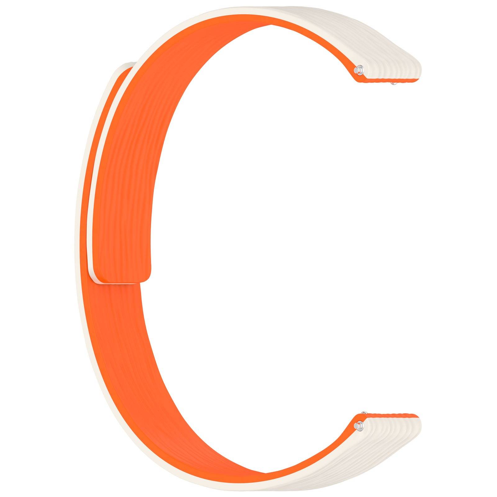 Stilisierter orange und weißer 3D-Buchstabe "C"" auf weißem Hintergrund.