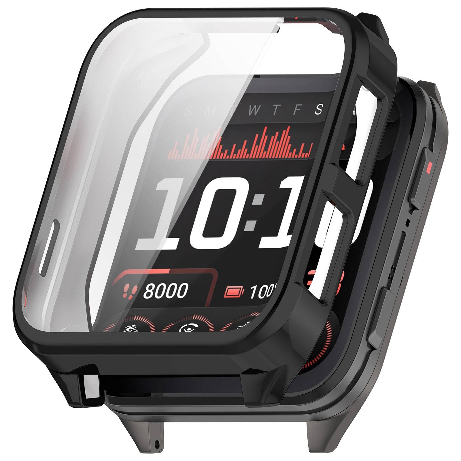 Vollständige TPU-Schutzhülle kompatibel mit Garmin Venu X1 – Optimaler Schutz Black