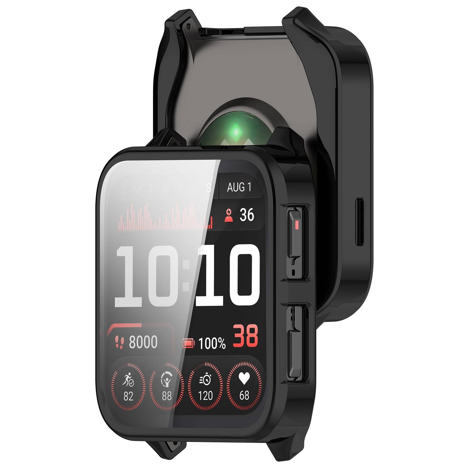 Vollständige TPU-Schutzhülle kompatibel mit Garmin Venu X1 – Optimaler Schutz Black