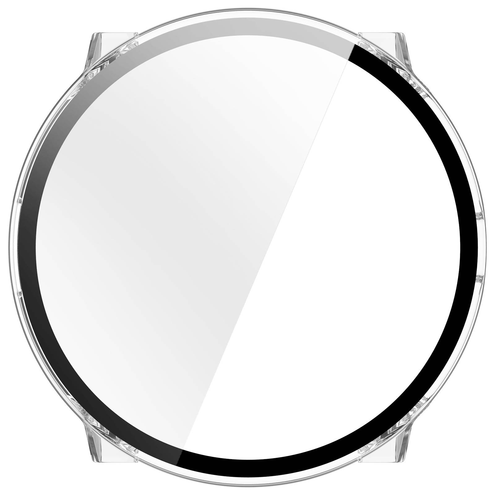 Schutzhülle mit Displayschutzfolie kompatibel mit Suunto Run – PC-Gehäuse mit gehärtetem Glas Transparent