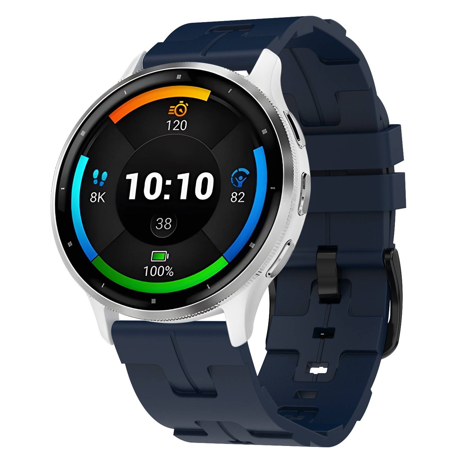 Silikonarmband für Samsung/Huawei/Garmin Blue 20 mm
