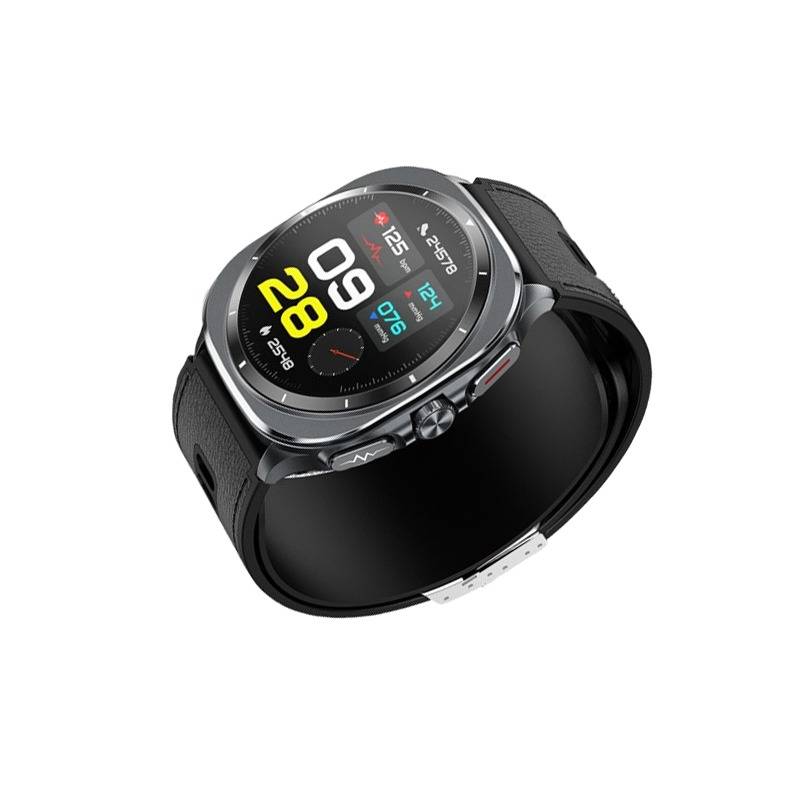 Smartwatch mit Luftpumpe zur Blutdruck- und EKG-Überwachung, kompatibel mit der HealthWear-App Black
