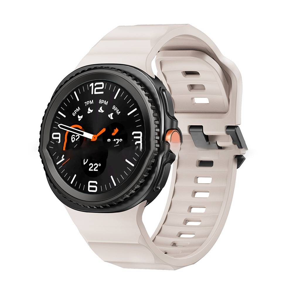 Silikonarmband Kompatibel mit Samsung Galaxy Watch 8 – Sportliches Ersatzarmband Beige