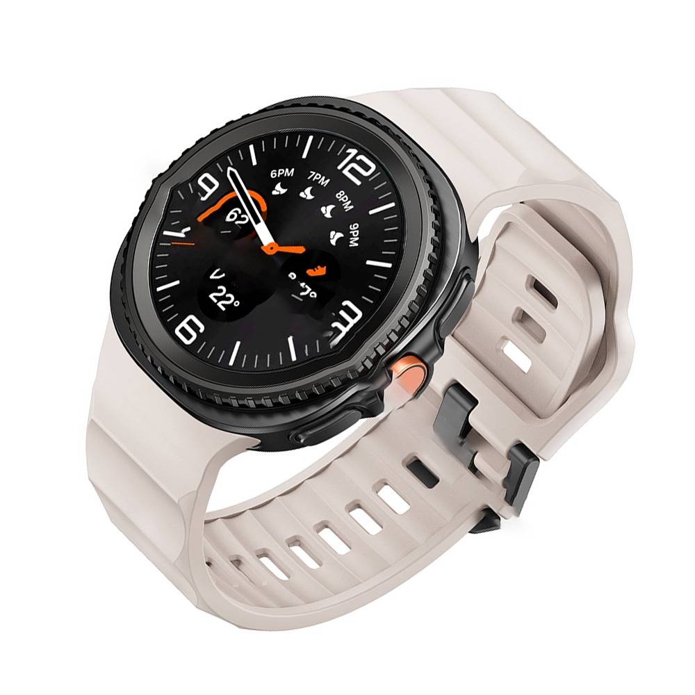 Silikonarmband Kompatibel mit Samsung Galaxy Watch 8 – Sportliches Ersatzarmband Beige