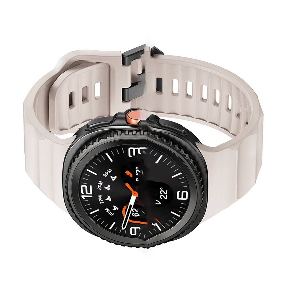 Silikonarmband Kompatibel mit Samsung Galaxy Watch 8 – Sportliches Ersatzarmband Beige