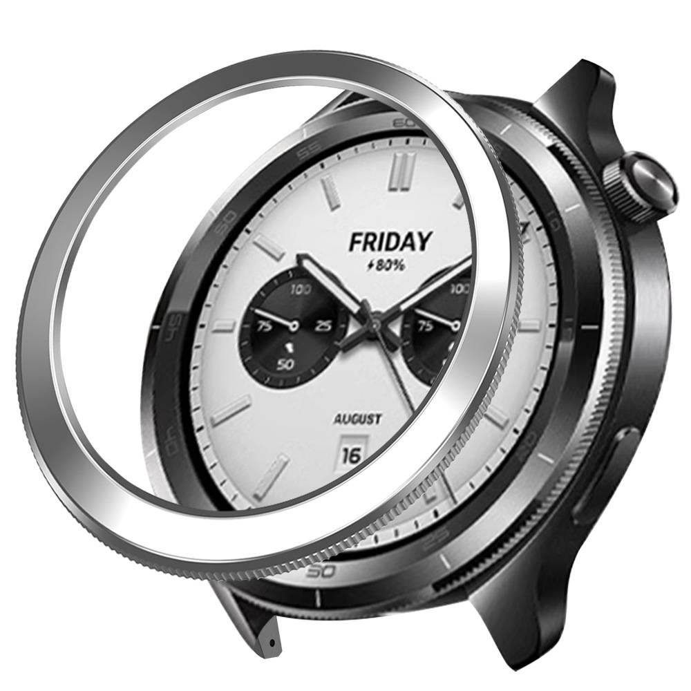 Stilvolle PC-Lünette für Xiaomi Watch S4 - 4,7cm Silver