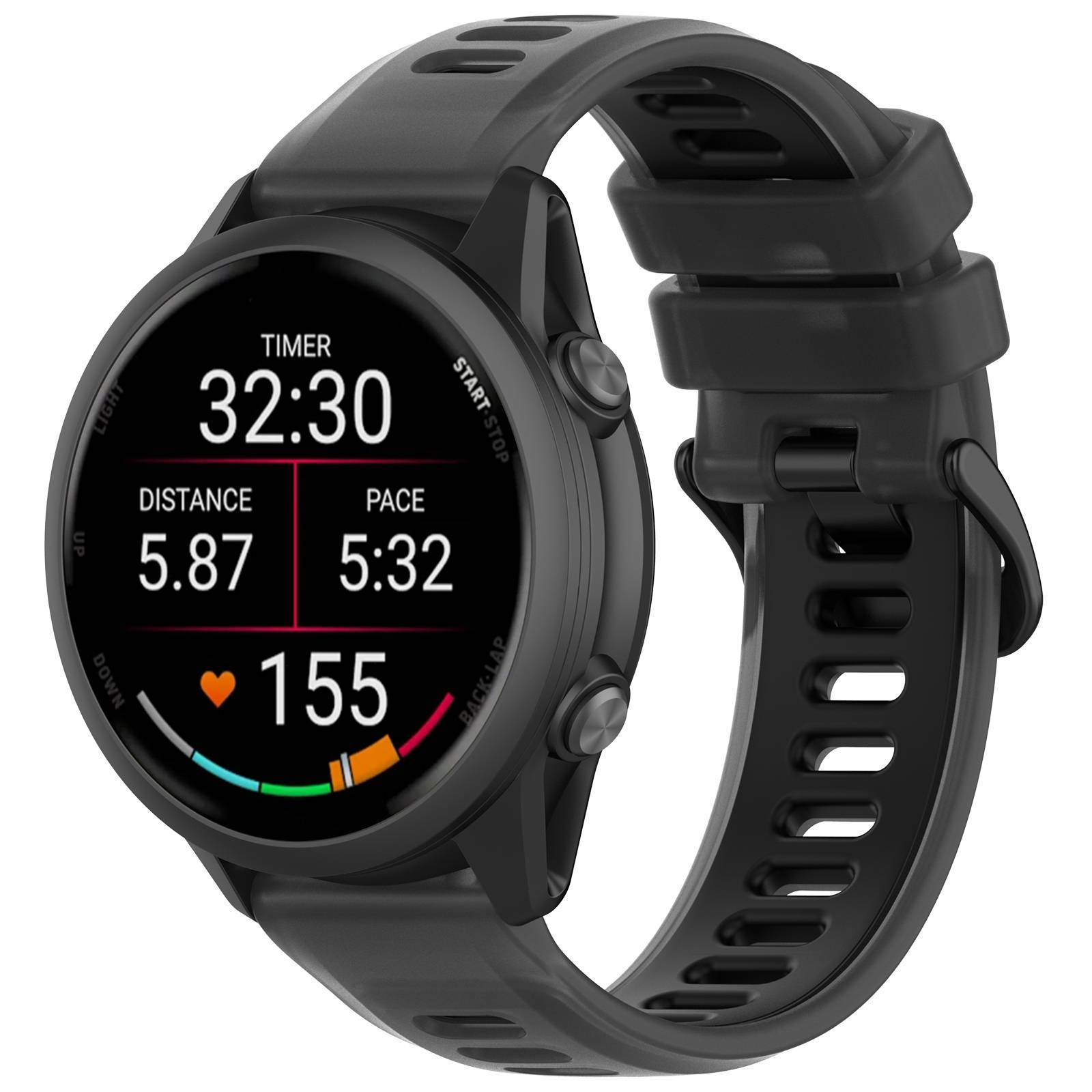 Jelly Strap für Garmin Forerunner 570 20MM Black