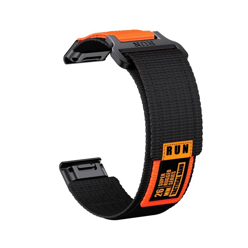 Garmin Fenix 8 Nylon-Webarmband Black 26 mm