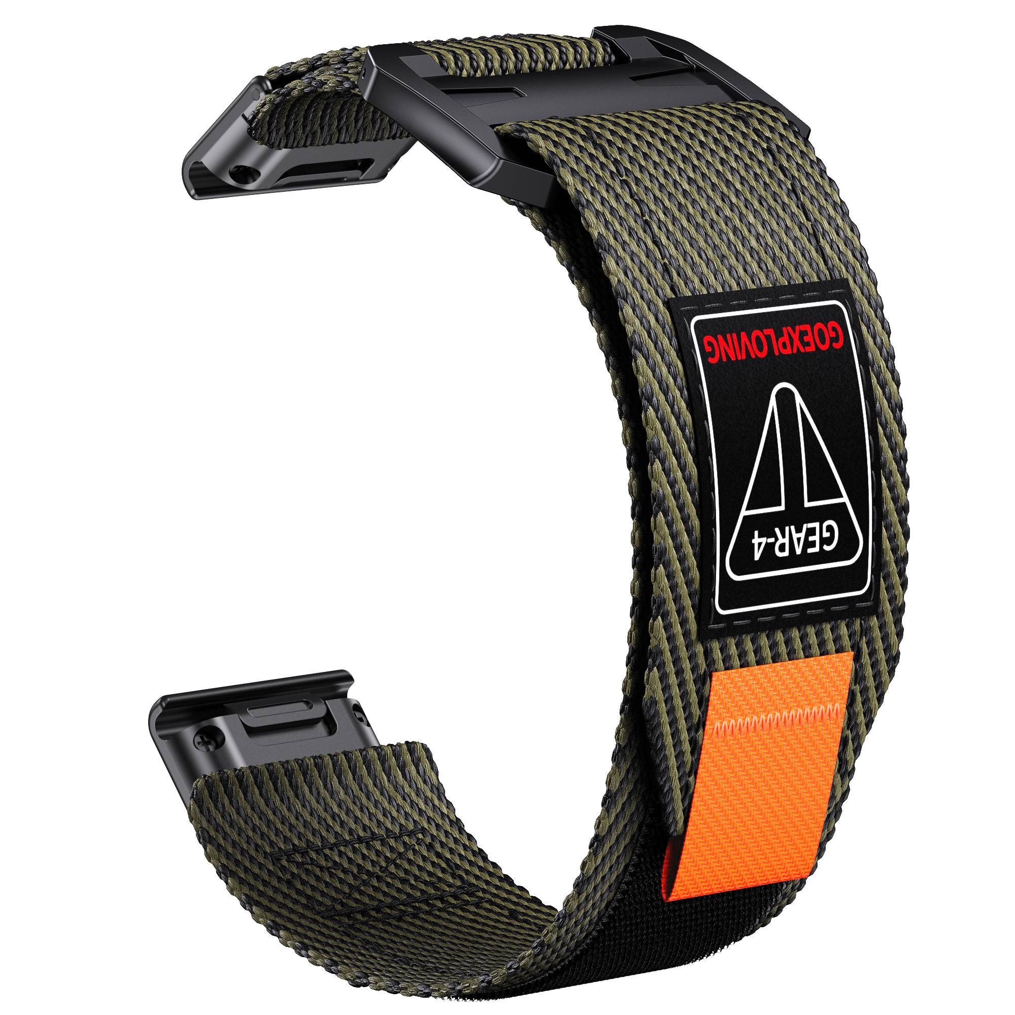 26 mm gewebtes Nylonarmband mit Schnellverschluss für Garmin Fenix 7