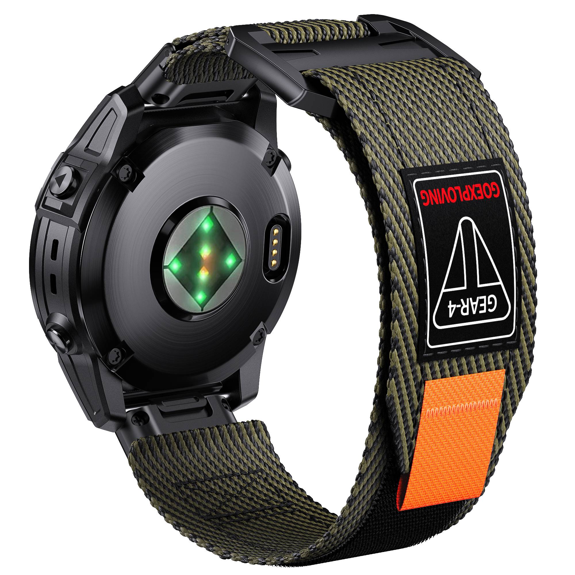 26 mm gewebtes Nylonarmband mit Schnellverschluss für Garmin Fenix 7