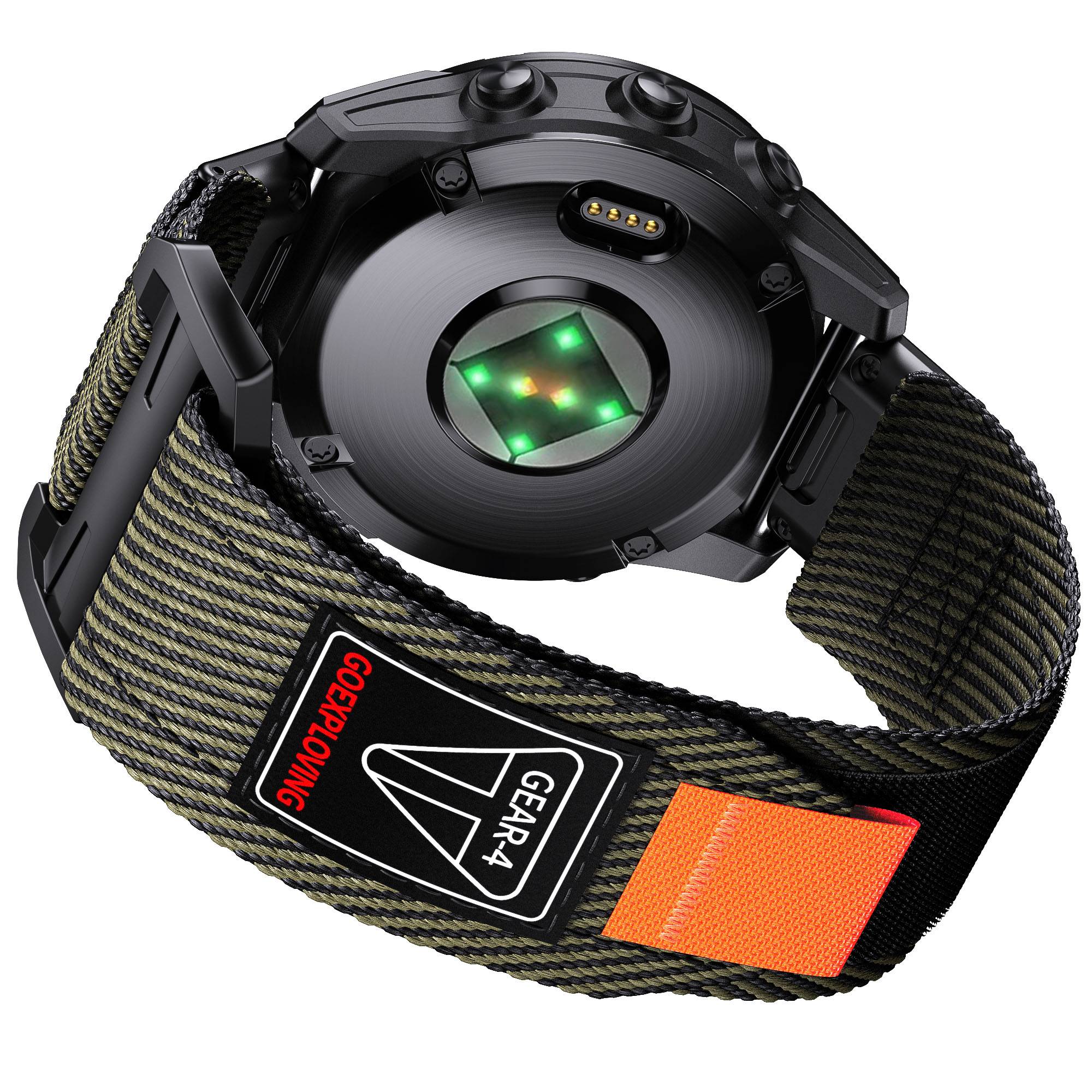 26 mm gewebtes Nylonarmband mit Schnellverschluss für Garmin Fenix 7