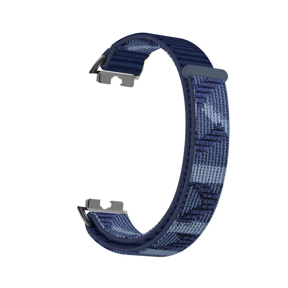 Stylisches Nylonarmband für Huawei Band 10/9/8 mit Metalladaptern Blue