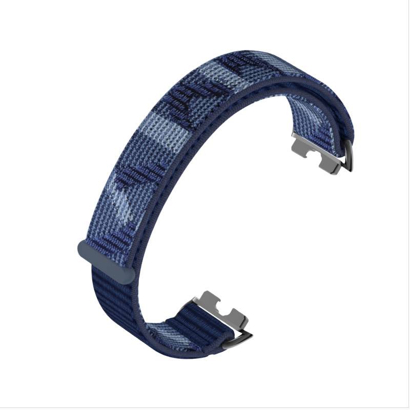Stylisches Nylonarmband für Huawei Band 10/9/8 mit Metalladaptern Blue