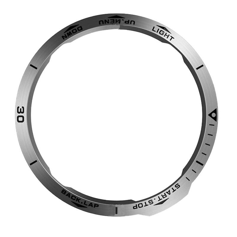 Stilvolle silberne Lünette für Garmin Fenix 6X Serie