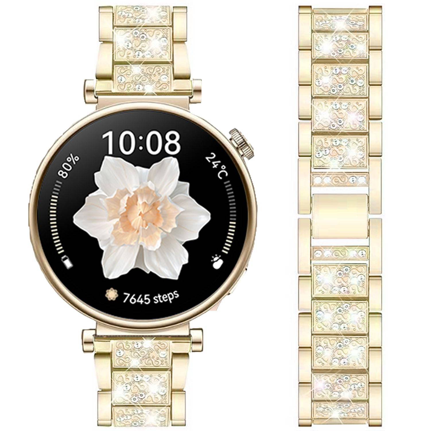 22mm Edelstahl Uhrenarmband für Samsung Huawei Gold