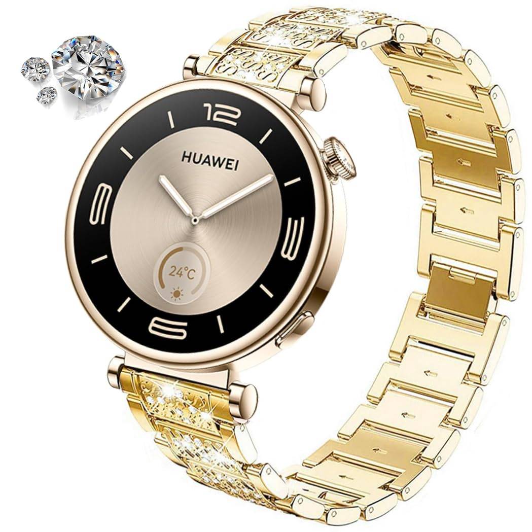 22mm Edelstahl Uhrenarmband für Samsung Huawei Gold