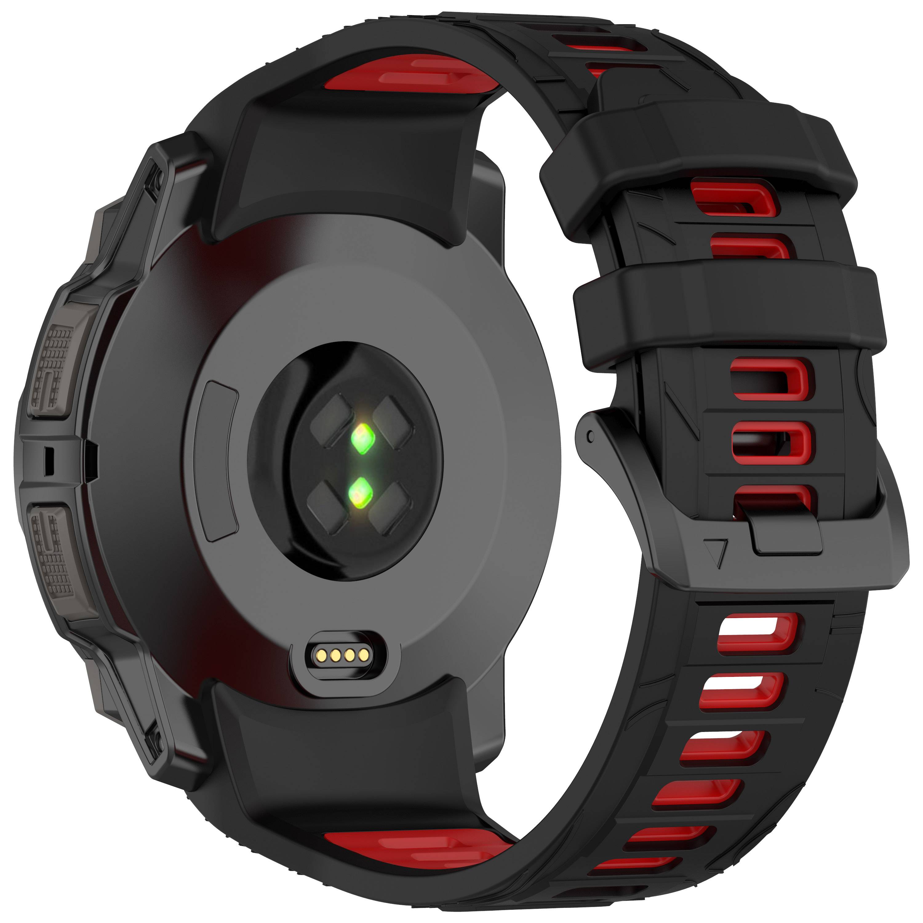 Garmin Instinct 3 Zweifarbige Silikon-Uhrenarmband Red Modell 2