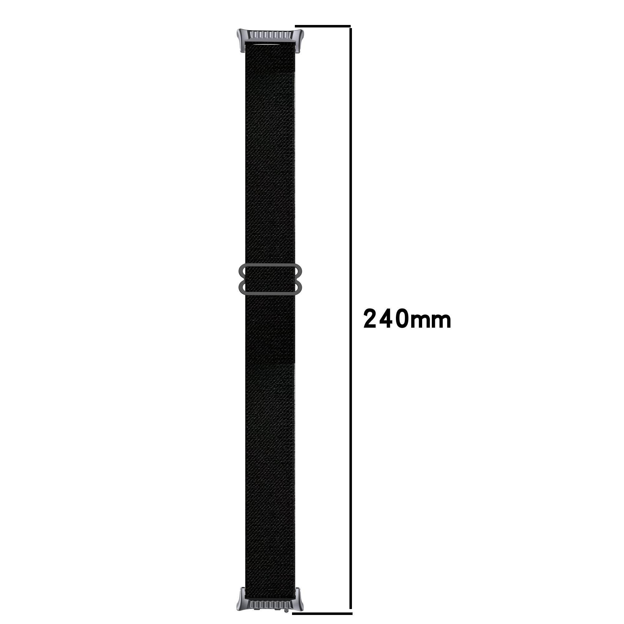 Huawei Watch D2 Nylon Elastisches Band: Verstellbares & Gewebtes Armband Black