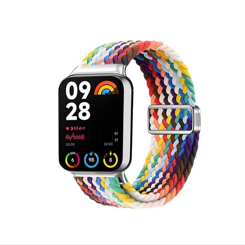Xiaomi Band 9 Pro Regenbogen Nylon Loop Armband - Verbessertes Magnetisches 2.0 Redmi Watch5 Aktiv