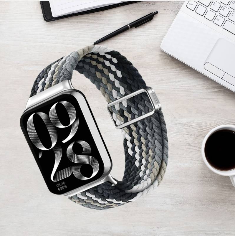 Xiaomi Smart Band Schwarzes Schokoladen-Nylon-Geflochtenes Armband Redmi Watch5 Aktiv