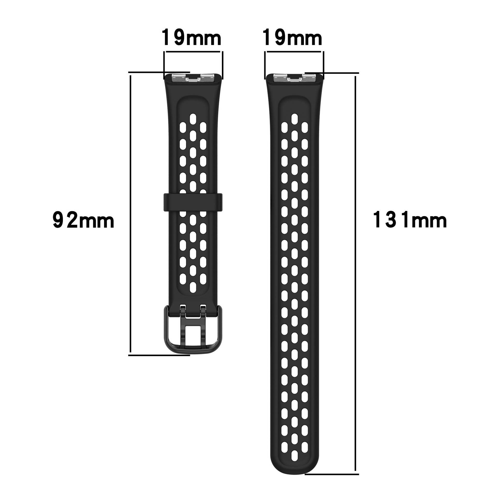 Ersatzarmband für Huawei Band 8/9 - Atmungsaktives Silikon Uhrenarmband Black
