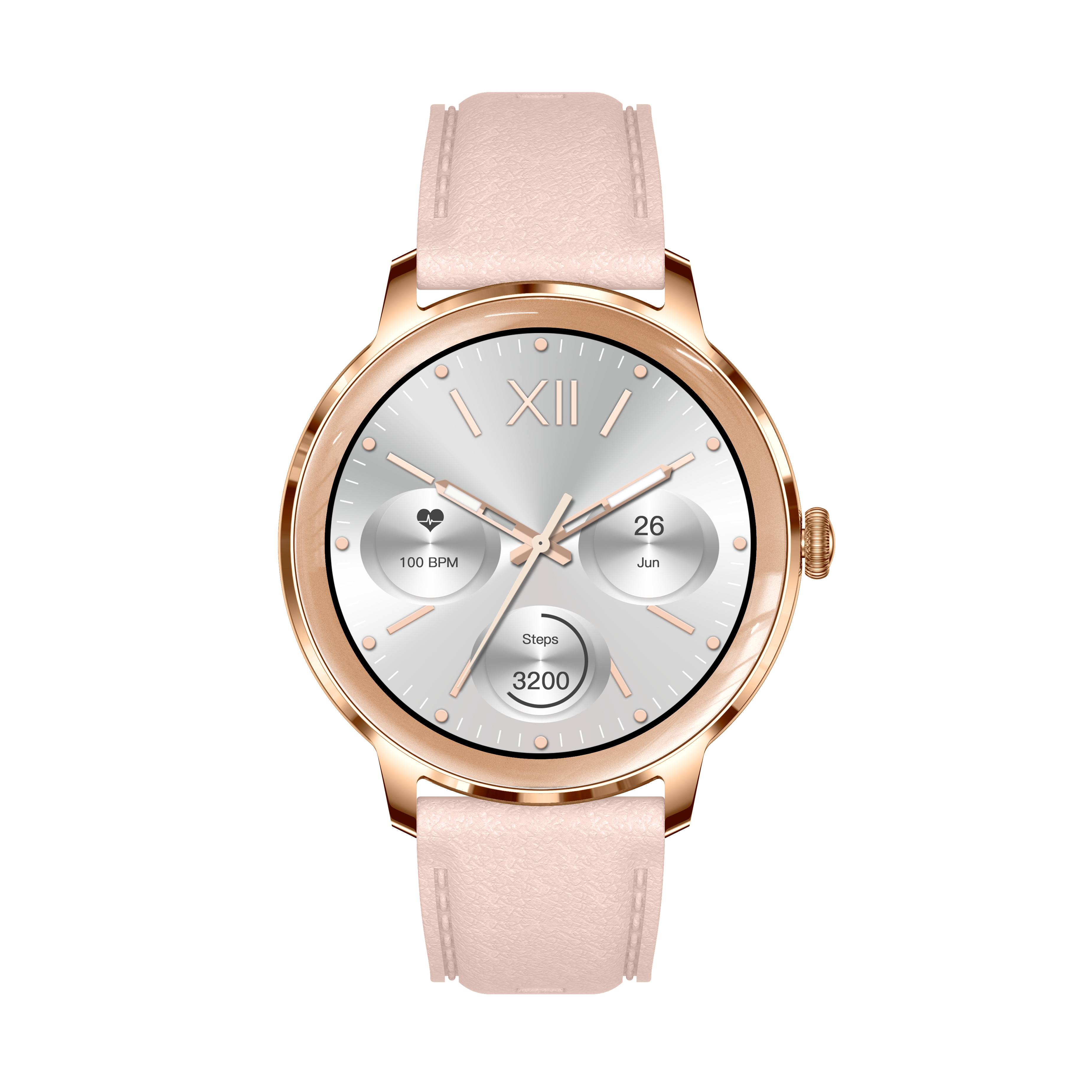 Smartwatch mit Puls-, Blutdruck- und Blutsauerstoffmessgerät PinkGold