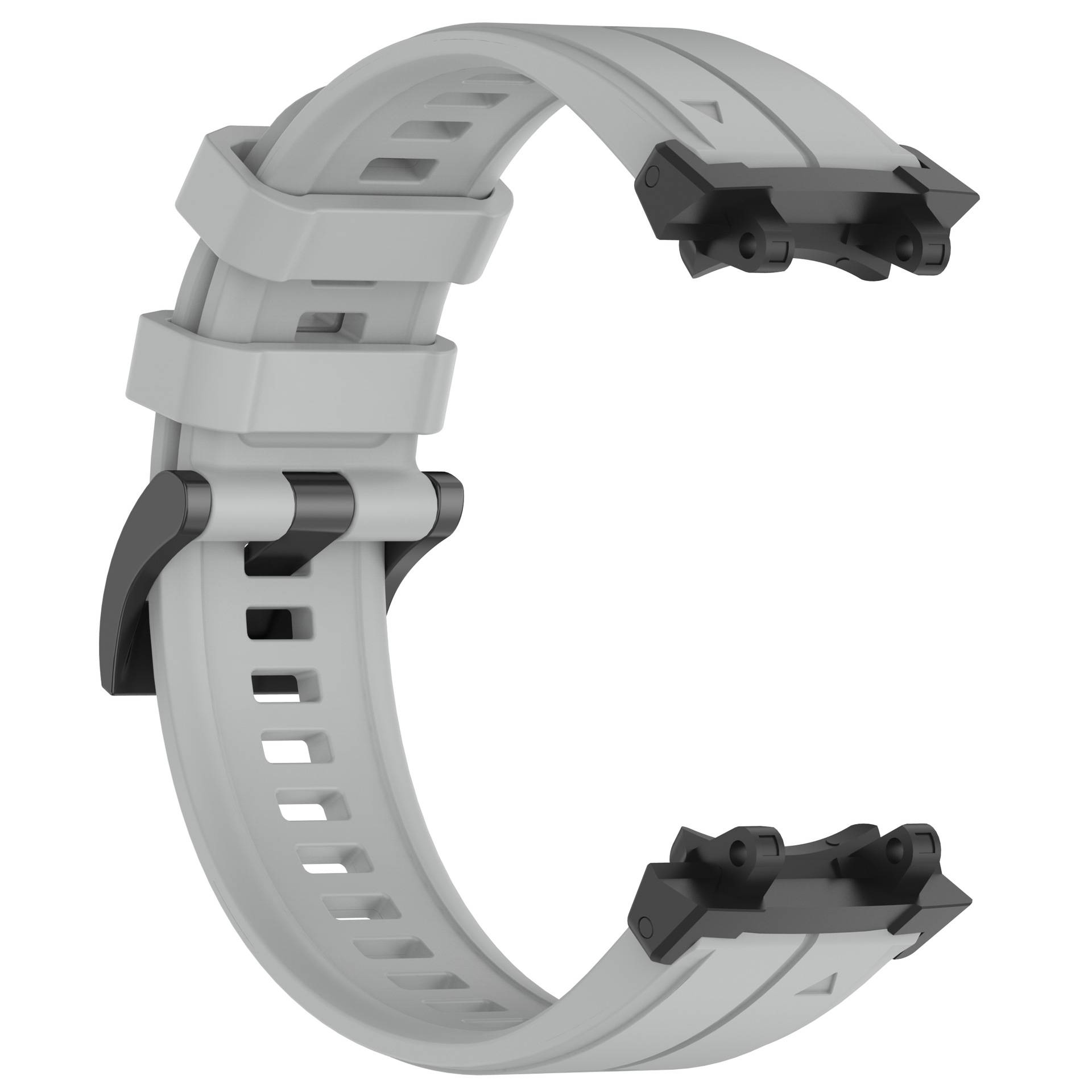 Verdicktes Silikon-Uhrenarmband mit Schnalle für Amazfit T-Rex 2/3 - Grau
