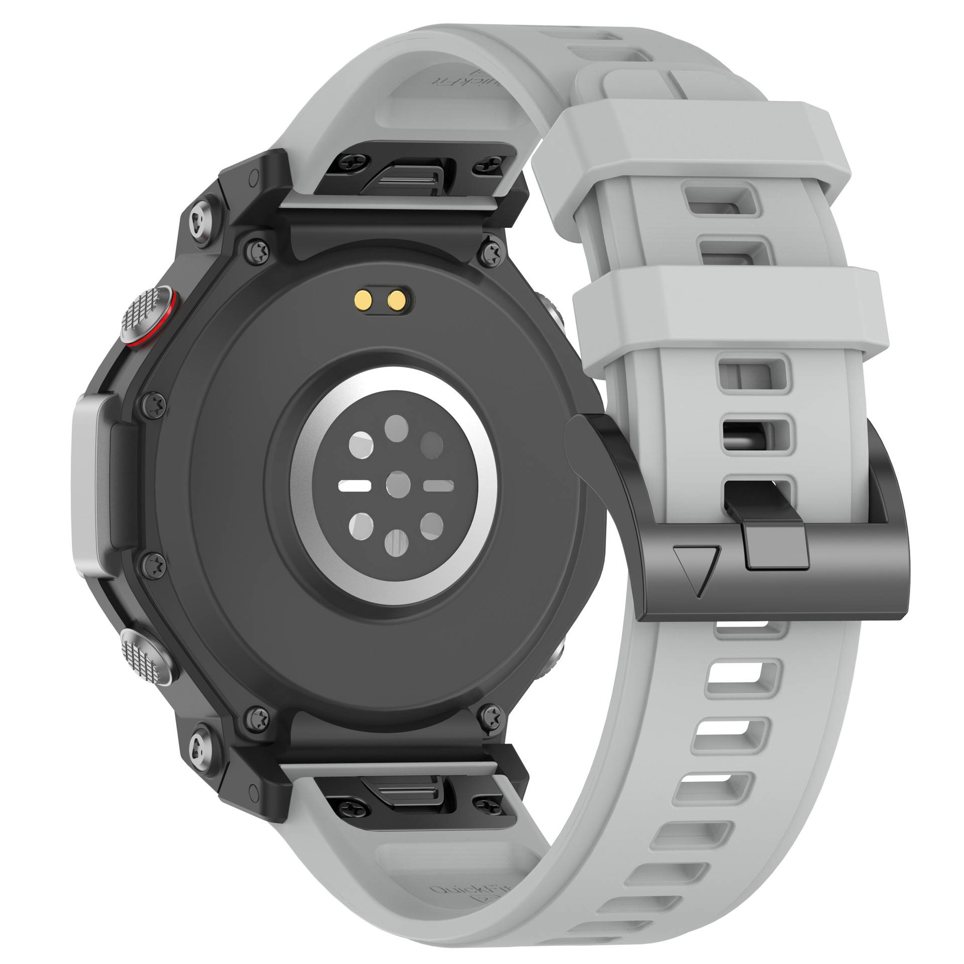 Verdicktes Silikon-Uhrenarmband mit Schnalle für Amazfit T-Rex 2/3 - Grau