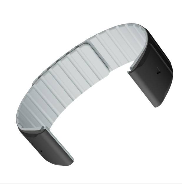 Garmin Fenix Armband, Magnetisches Silikon Uhrenarmband Kompatibel mit Fenix 8/7/6/5 Black+Grey 26 mm