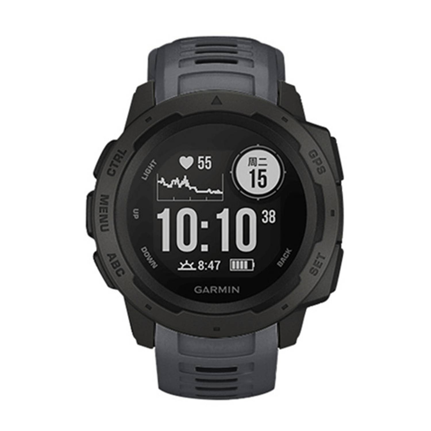 Silikonarmband für Garmin Instinct/Esports/Tide/Solar Grey