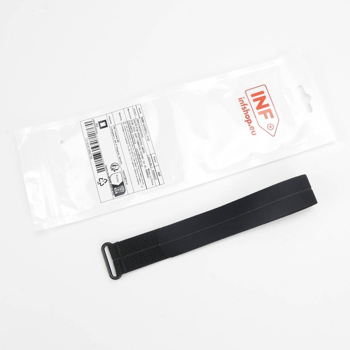 Nylon-Schnellverschluss-Uhrenarmband, kompatibel mit COROS Herzfrequenz-Armband – atmungsaktiv, weiche Fleece-Oberfläche, Größe L Black