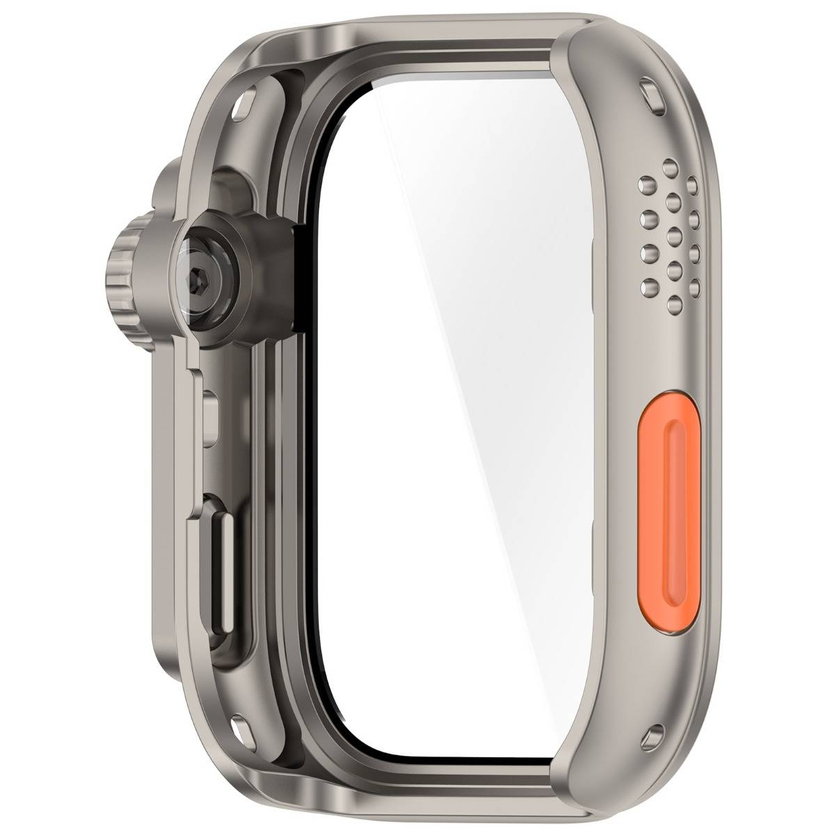 Schutzhülle für Smartwatch kompatibel mit Huawei Watch Fit5 - PC + gehärtetes Glas, Titanstahl-Finish